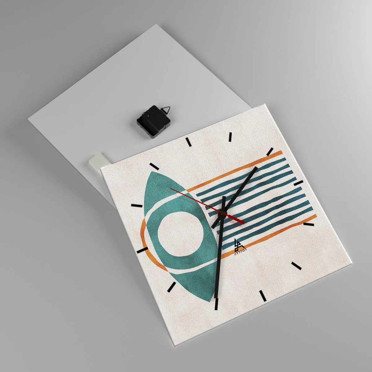 Reloj de pared - Reloj de vidrio - Signos y rituales - 40x40 cm