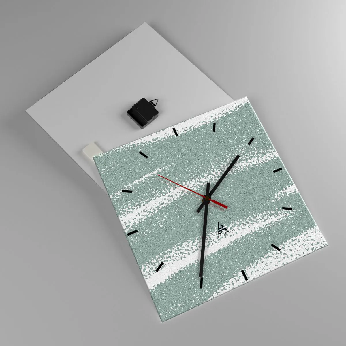 Nástěnné hodiny - Abstrakce v zimním stylu - 40x40 cm