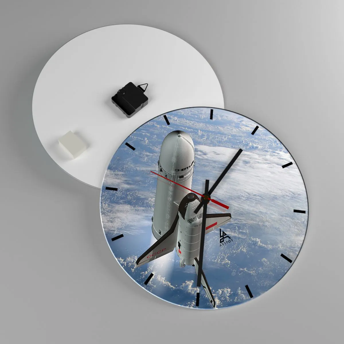 Horloge murale - Pendule murale - Ascension cosmique - 40x40 cm