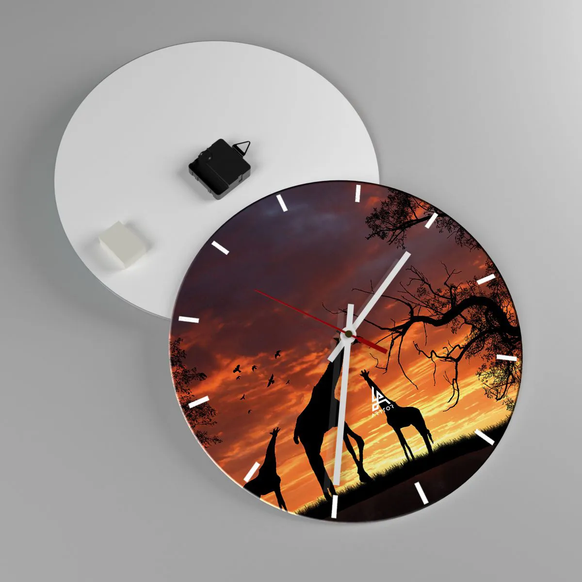 Zegar ścienny - Mała kolacja w gronie najbliższych - 40x40 cm