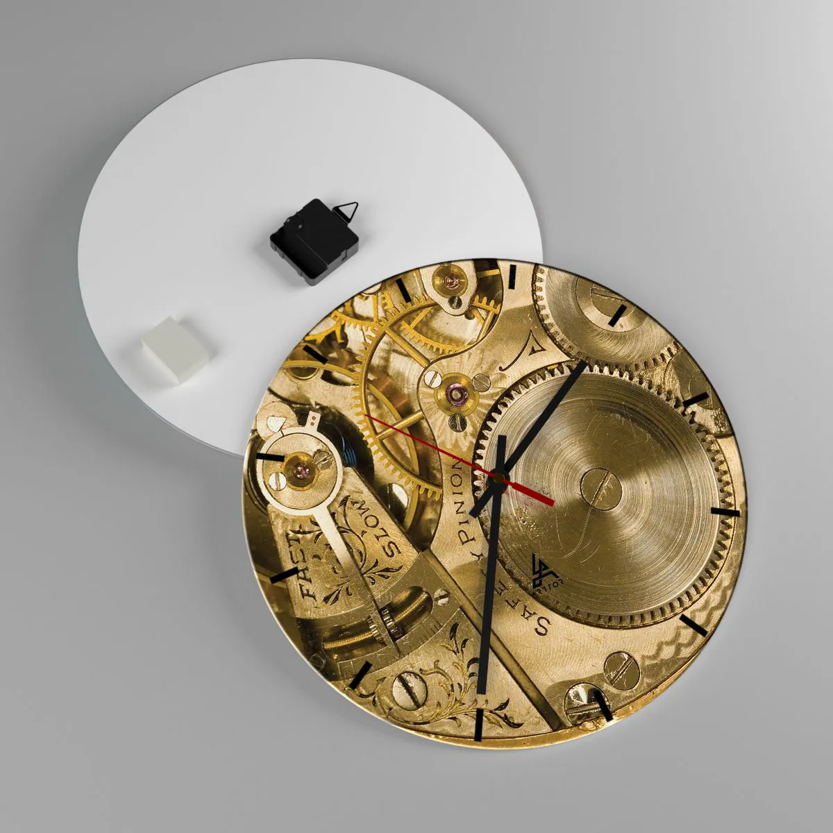 Horloge murale - Pendule murale - Marcher avec son temps - 40x40 cm