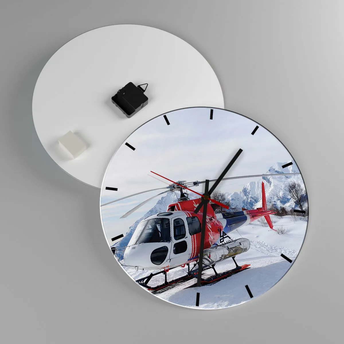 Wanduhr - Glasuhr - Immer bereit - 40x40 cm