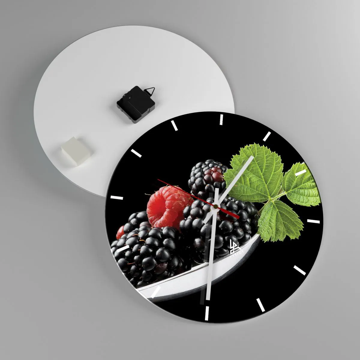 Ceas de perete - Ceas pe sticlă - Gustul prospețimii - 40x40 cm