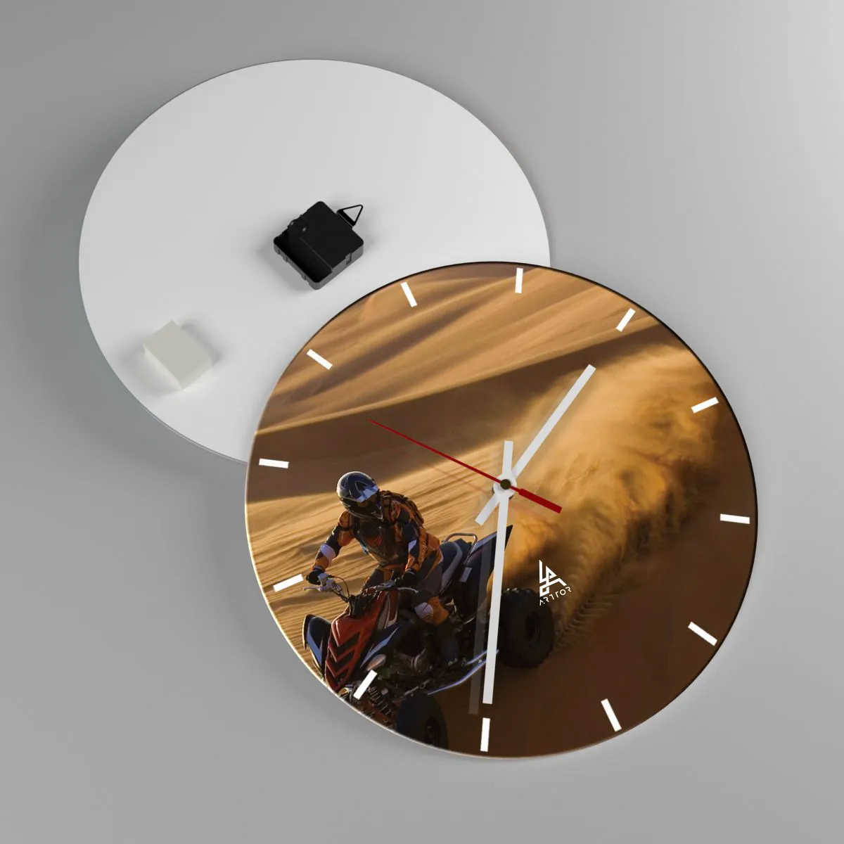 Zegar ścienny - Na falach piasku - 40x40 cm