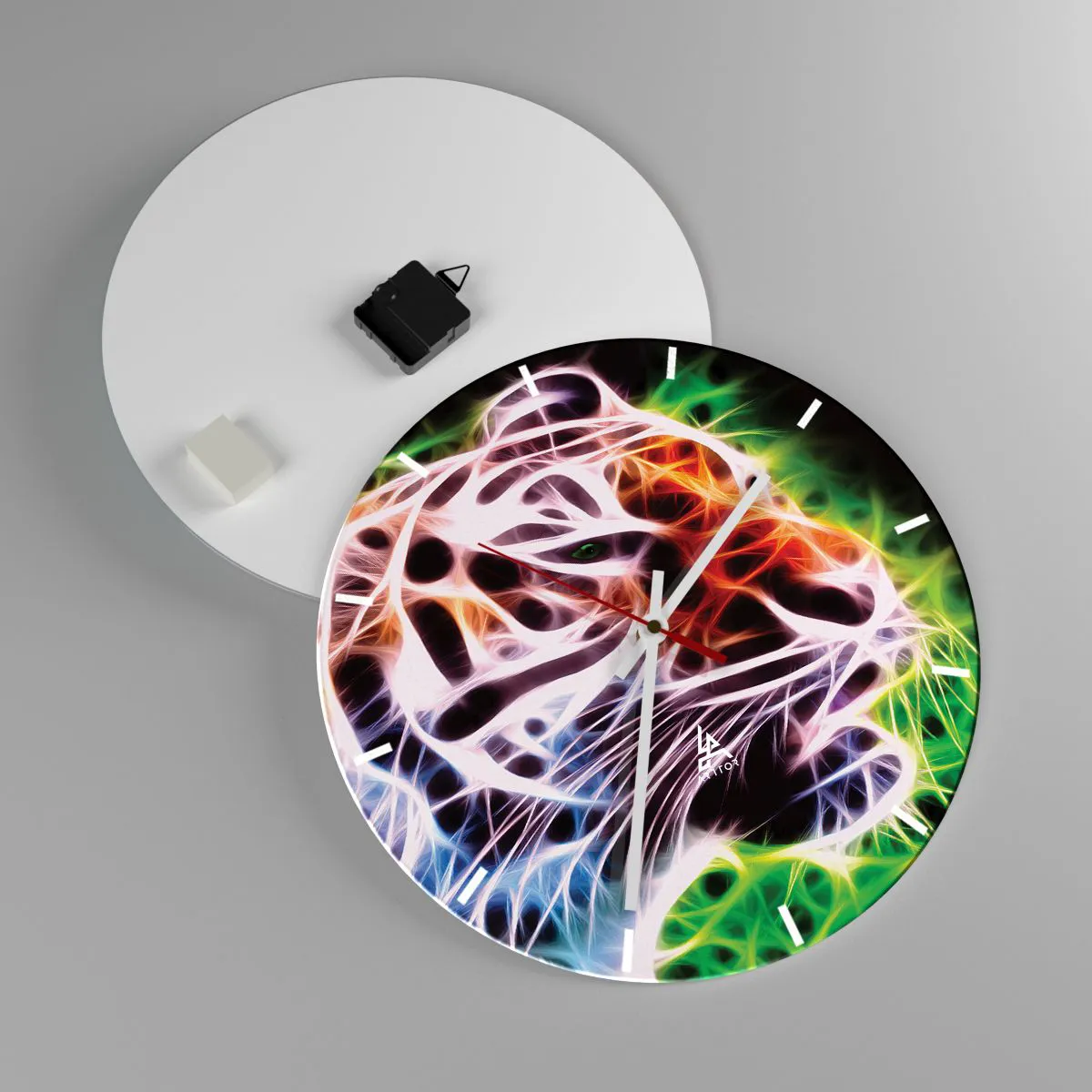 Wall clock - Clock on glass - Menacing Weather - 40x40 cm