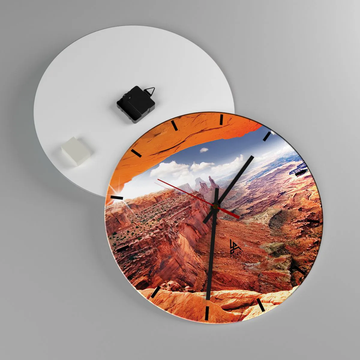 Ceas de perete - Ceas pe sticlă - Sculptat de natura însăși - 40x40 cm