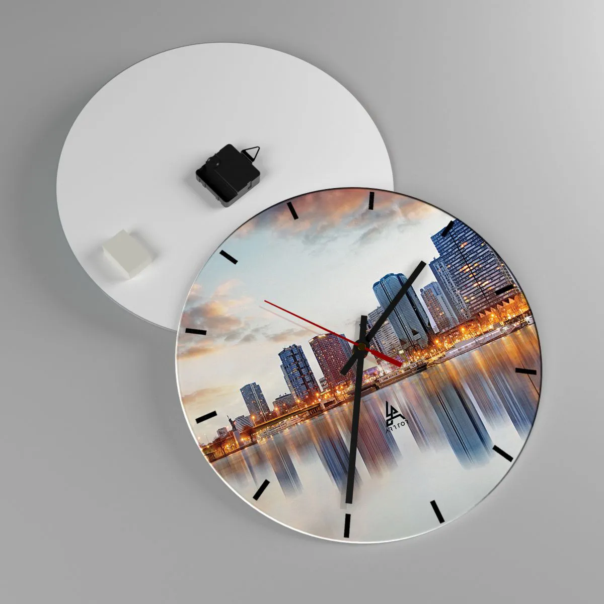 Wanduhr - Glasuhr - Die monumentale Ruhe von Paris - 40x40 cm