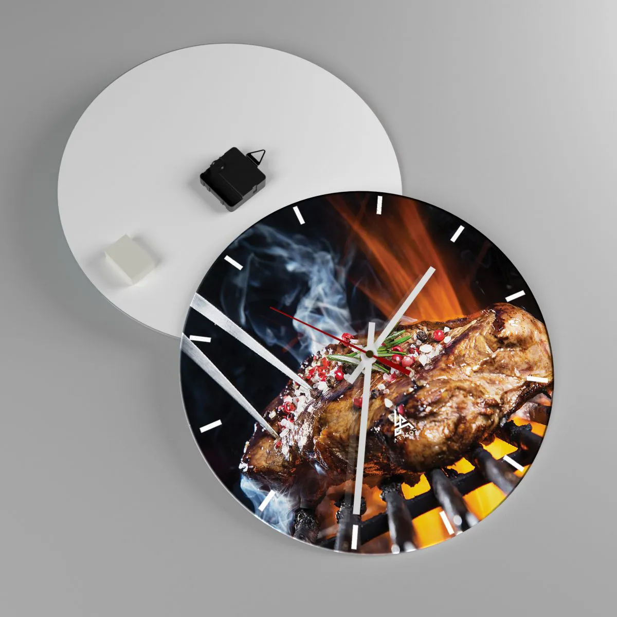 Wanduhr - Glasuhr - Saftig und duftend - 40x40 cm