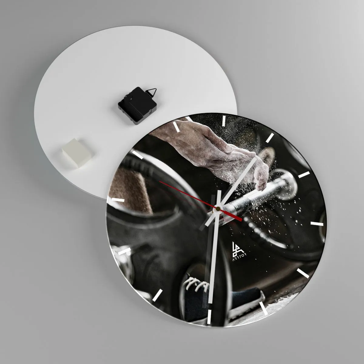 Ceas de perete - Ceas pe sticlă - Provocare acceptată! - 40x40 cm