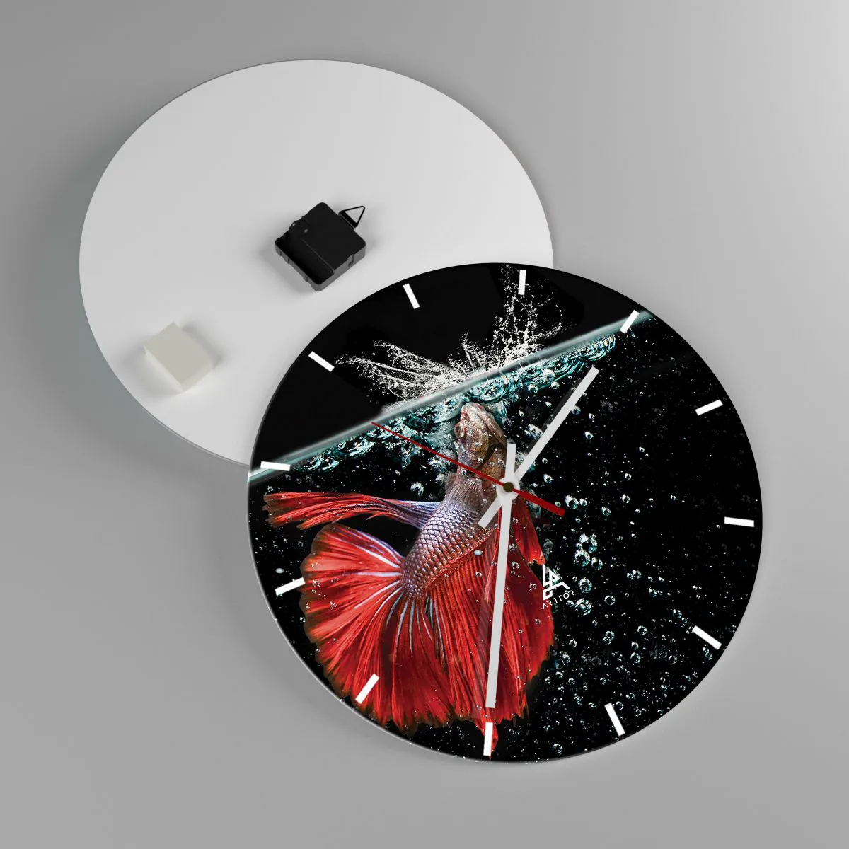 Wanduhr - Glasuhr - Du hast drei Wünsche - 40x40 cm