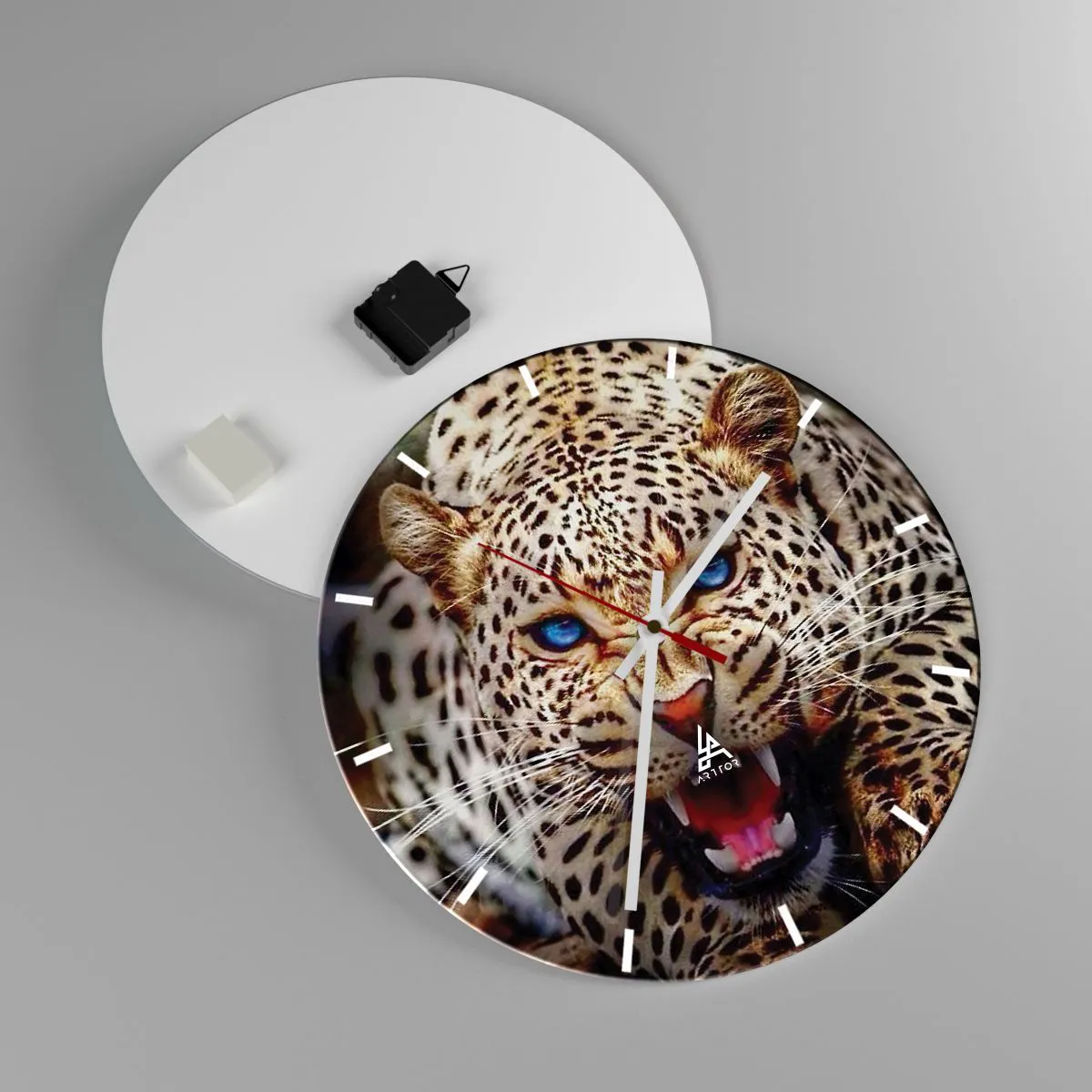 Wanduhr - Glasuhr - Schönheitswut tut nicht weh - 40x40 cm