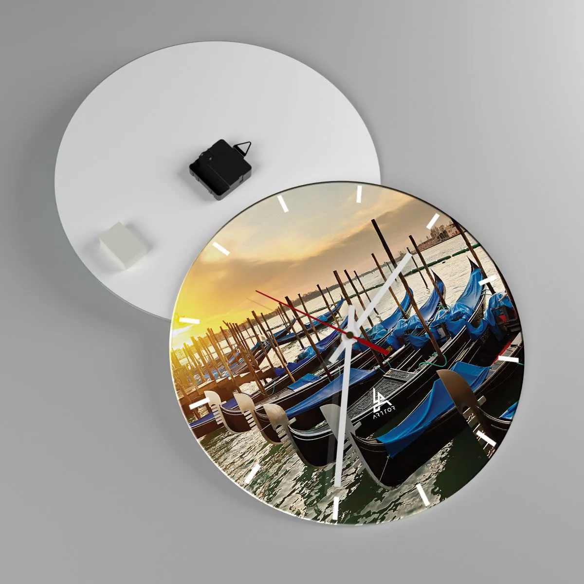 Zegar ścienny - Zanim przypłynie gwar - 40x40 cm