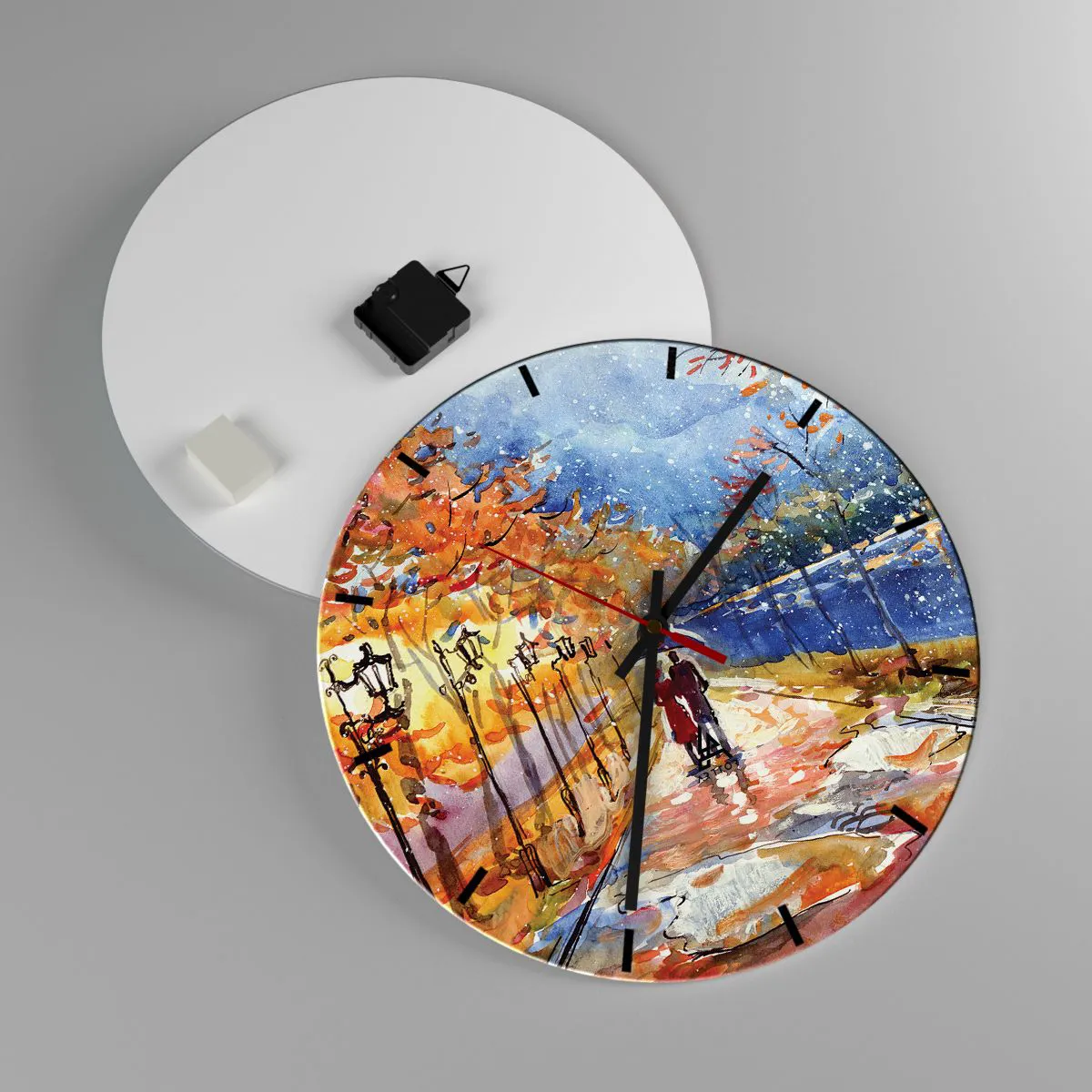 Nástěnné hodiny - Společně k hranici času - 40x40 cm