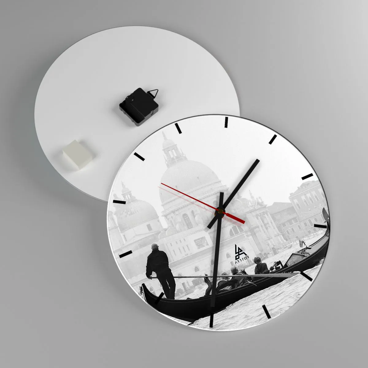 Ceas de perete - Ceas pe sticlă - O călătorie la sursa frumuseții - 40x40 cm