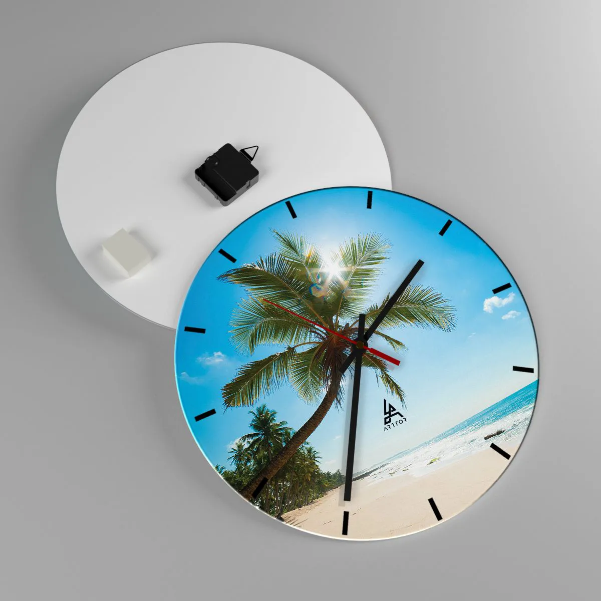 Relógio de parede - Relógio em vidro - Não mostre a ninguém - 40x40 cm