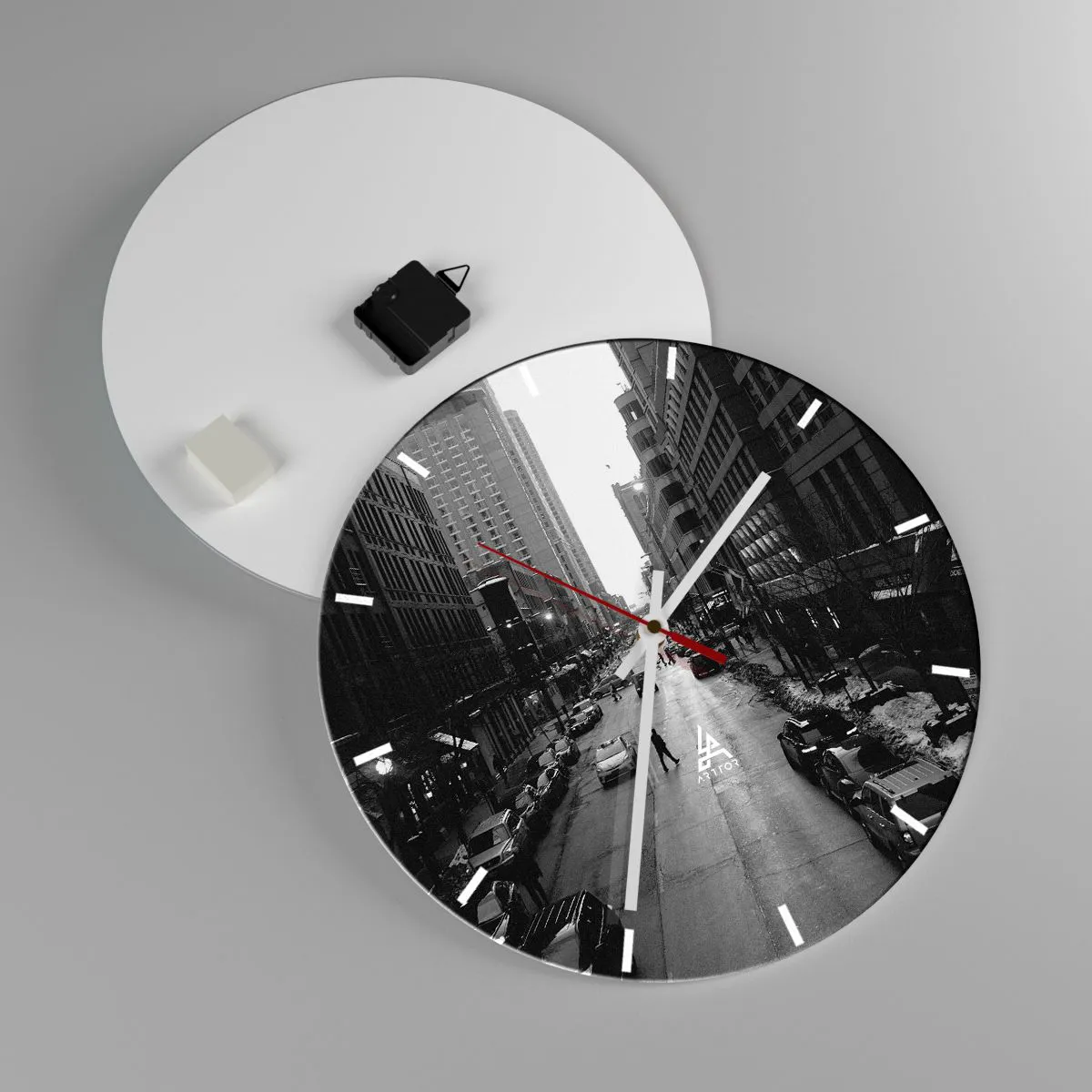 Wanduhr - Glasuhr - Ein weiterer Tag wie jeder andere Tag - 40x40 cm