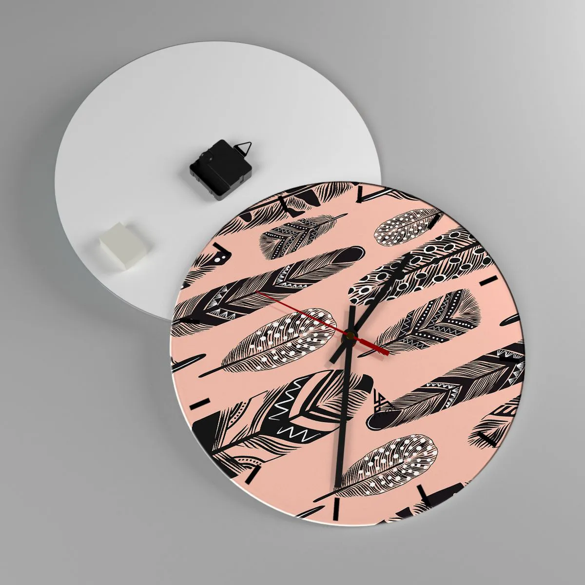 Wall clock - Clock on glass - Indian Collection - 40x40 cm