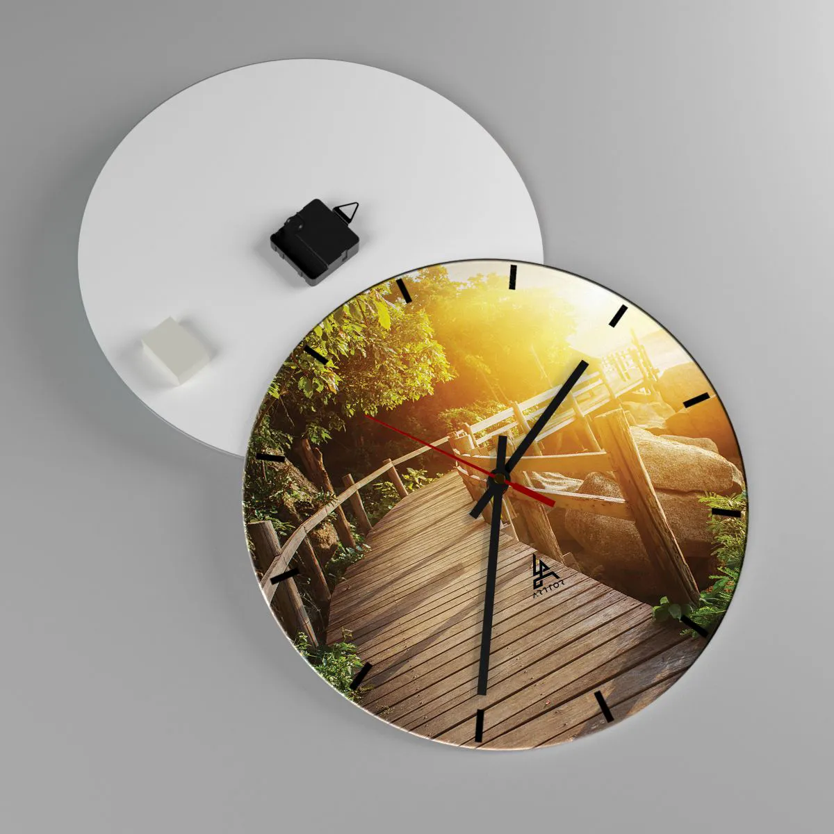 Wanduhr - Glasuhr - Noch eine Wendung, ein weiteres Wunder - 40x40 cm