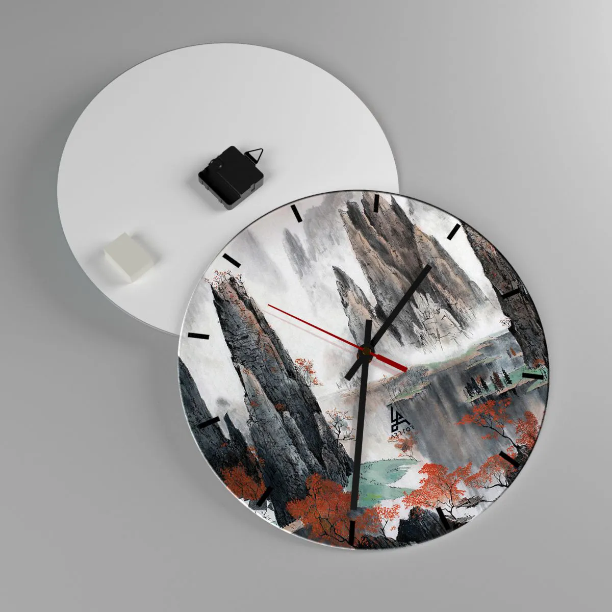 Ceas de perete - Ceas pe sticlă - Gardieni puternici - 40x40 cm