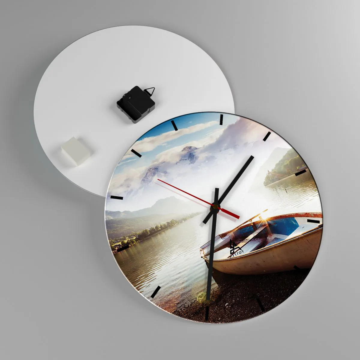 Vægur, Uret - Over store og klare vande - 40x40 cm
