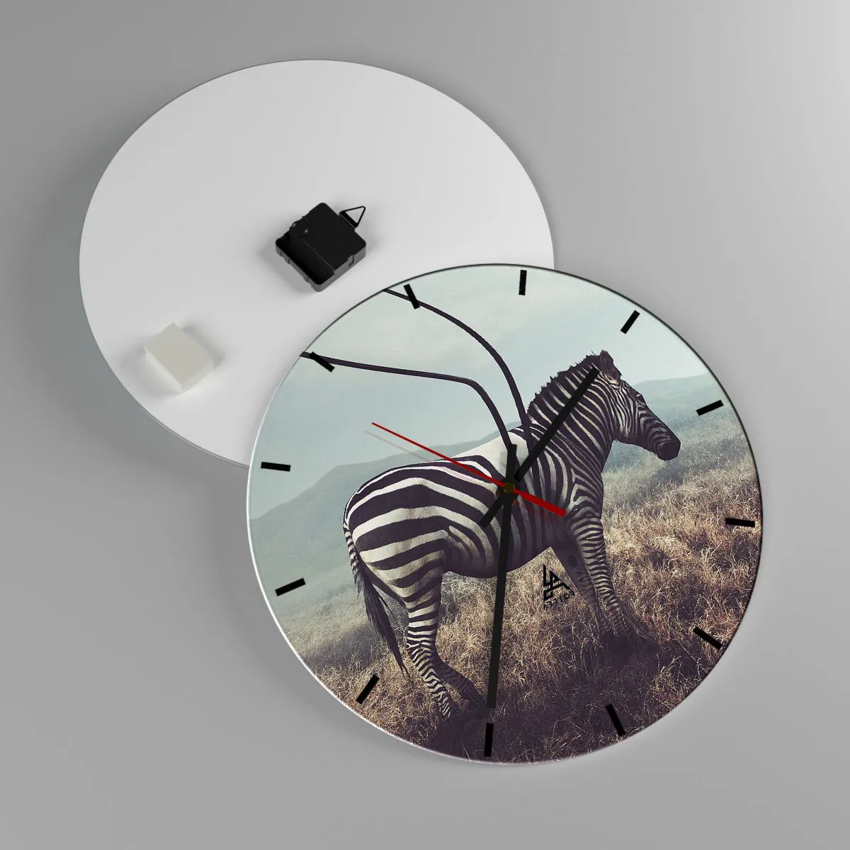 Ceas de perete - Ceas pe sticlă - Atenție! Defecțiune - 40x40 cm