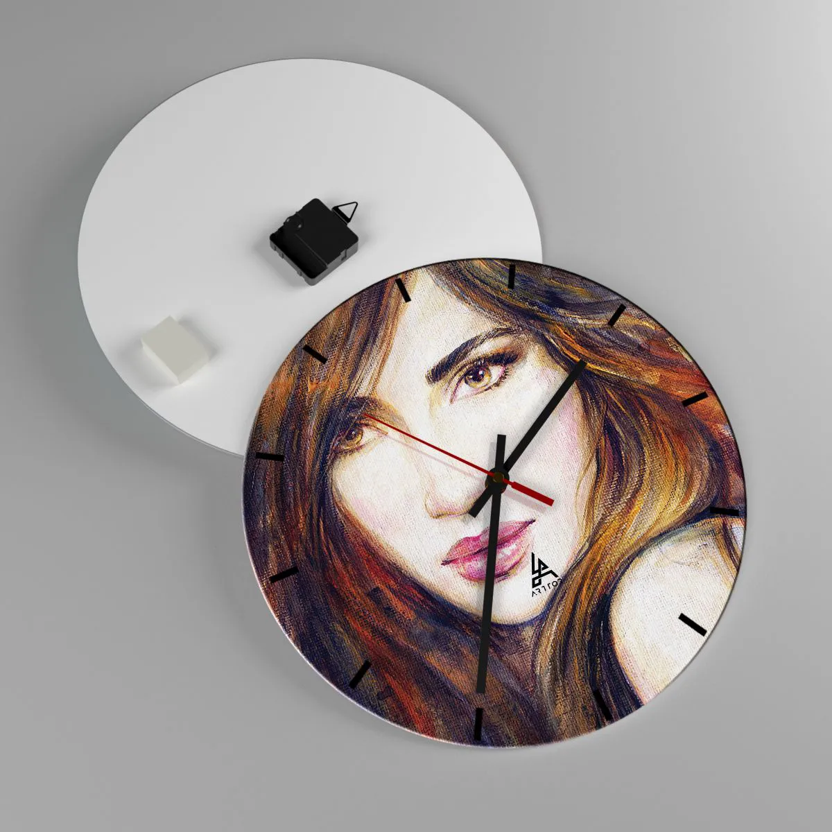 Ceas de perete - Ceas pe sticlă - Un bănuț pentru gândurile tale - 40x40 cm