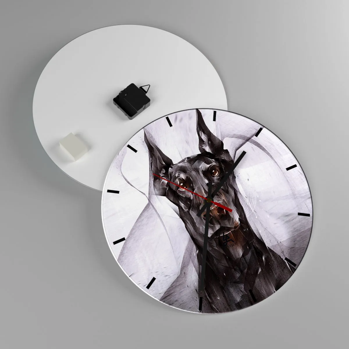 Wall clock - Clock on glass - Born to Nobility - 40x40 cm