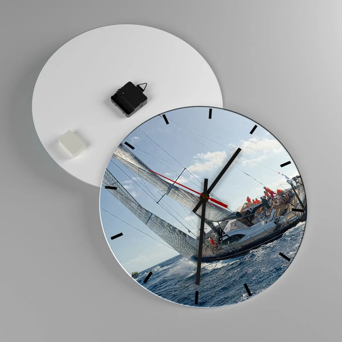 Relógio de parede - Relógio em vidro - Que vença o melhor - 40x40 cm