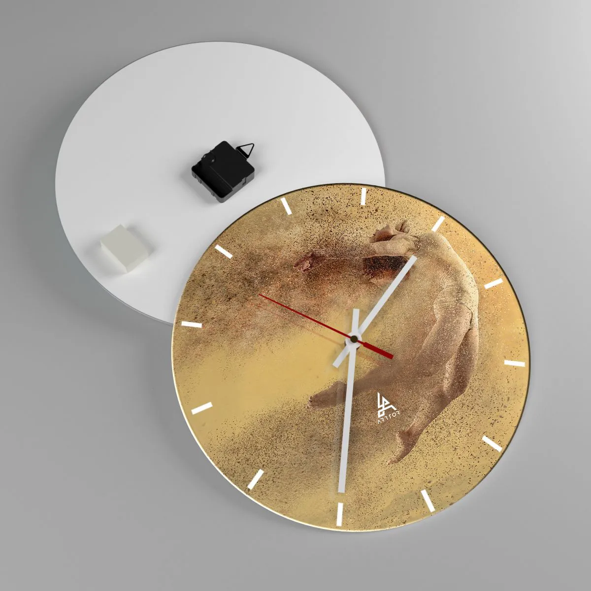 Ceas de perete - Ceas pe sticlă - În exaltare de dans - 40x40 cm