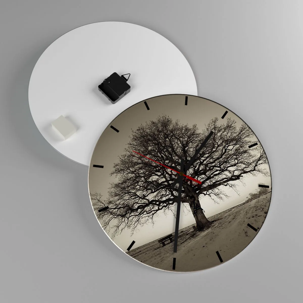 Reloj de pared - Reloj de vidrio - De aquí a la eternidad - 40x40 cm