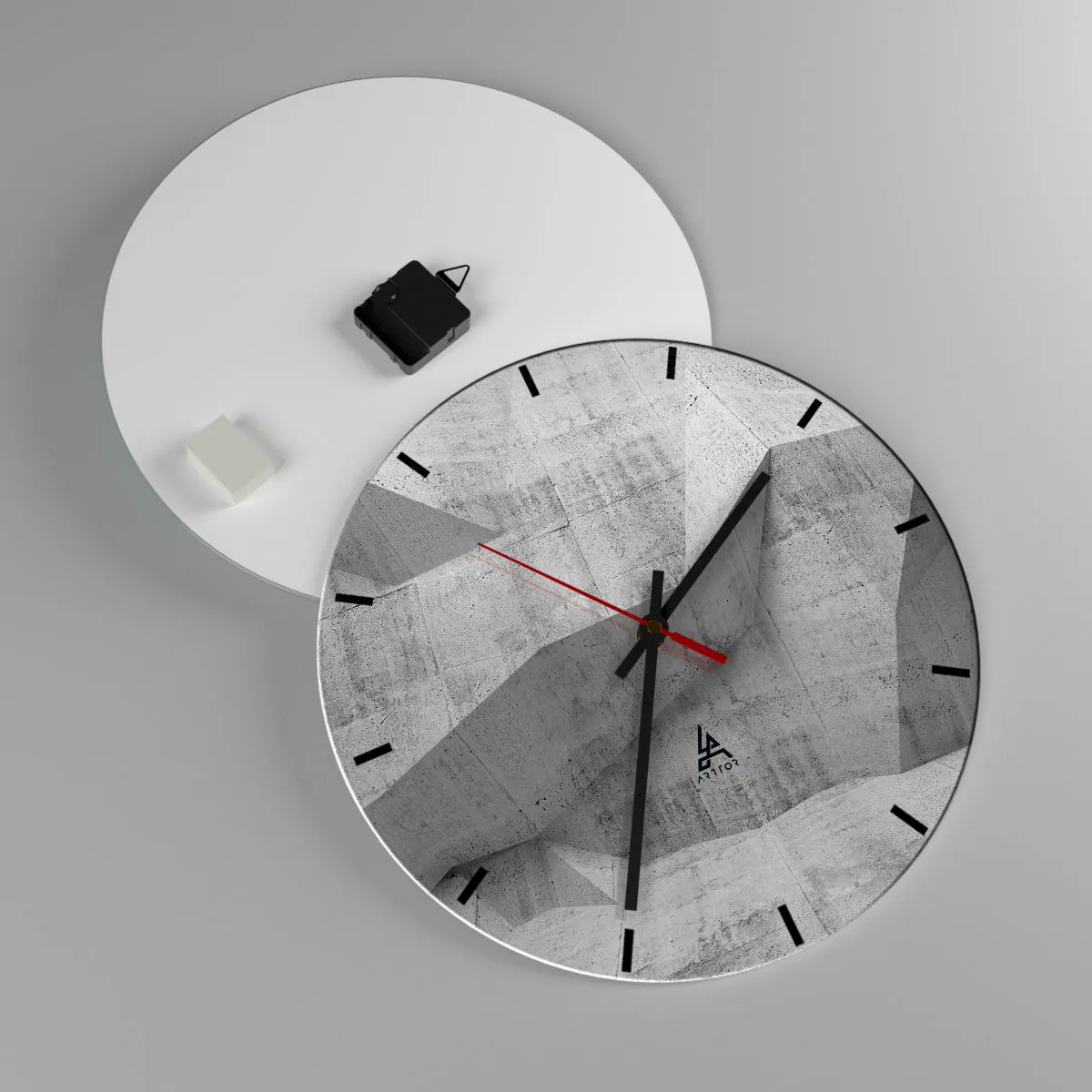 Wanduhr - Glasuhr - Eine echte Herausforderung - 40x40 cm