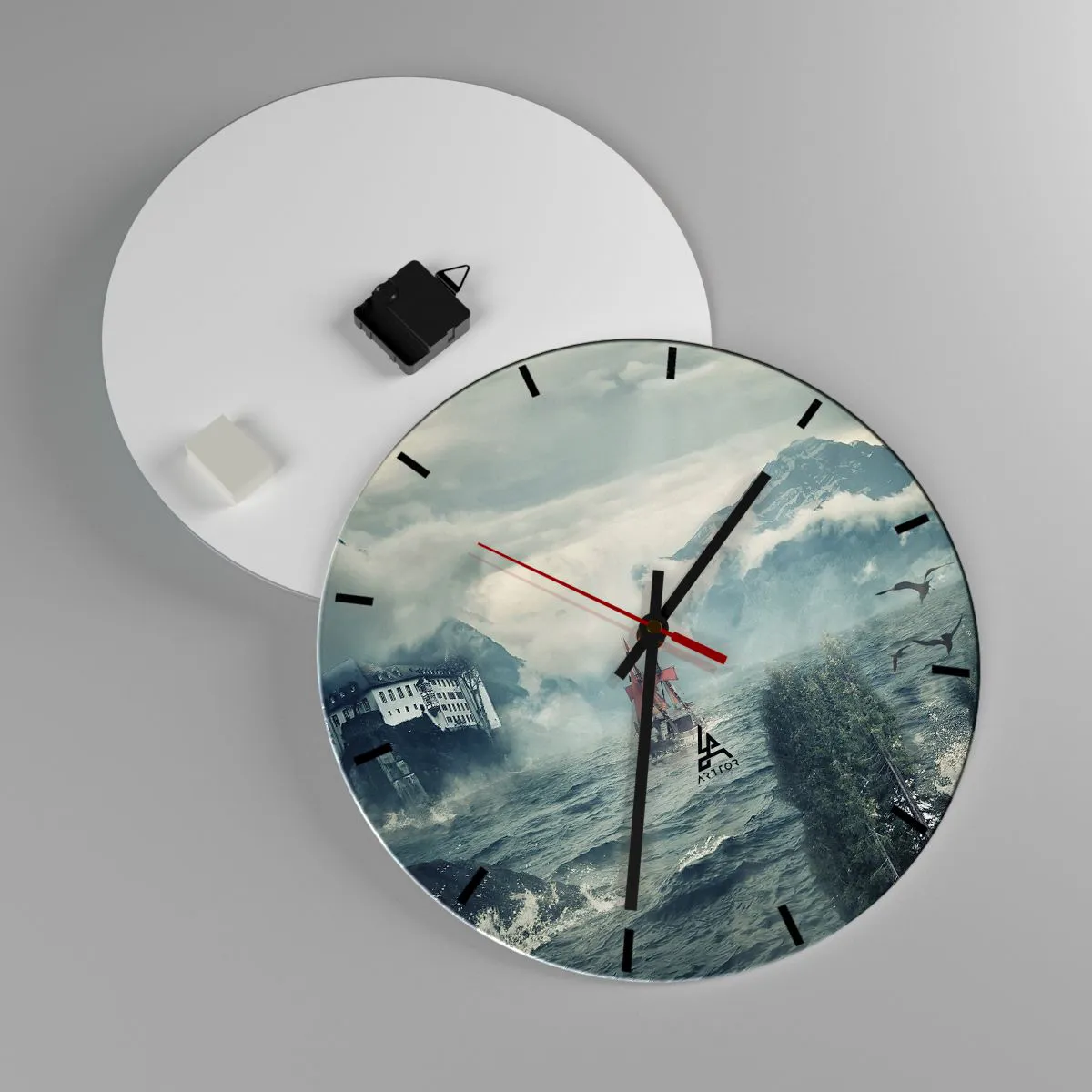 Nástenné hodiny - V kúzelných vodách - 40x40 cm