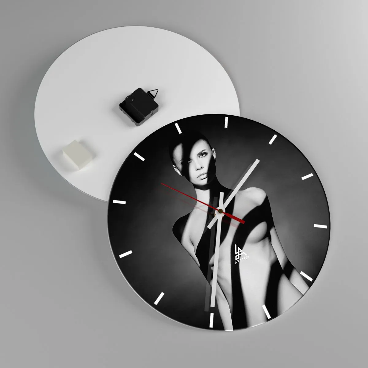 Vægur, Uret - I blænding og skygge - 40x40 cm