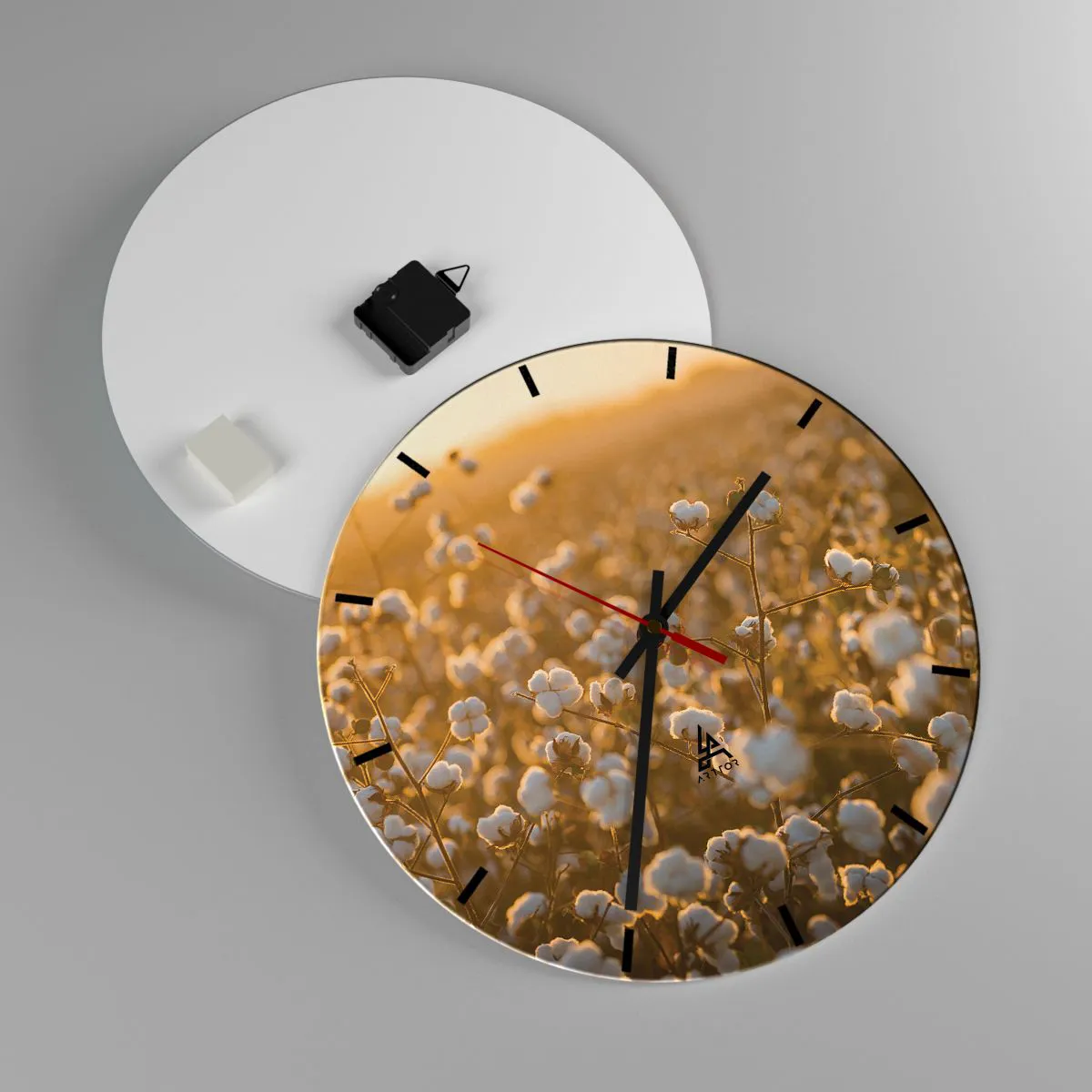 Falióra, Óra - Puha mező - 40x40 cm