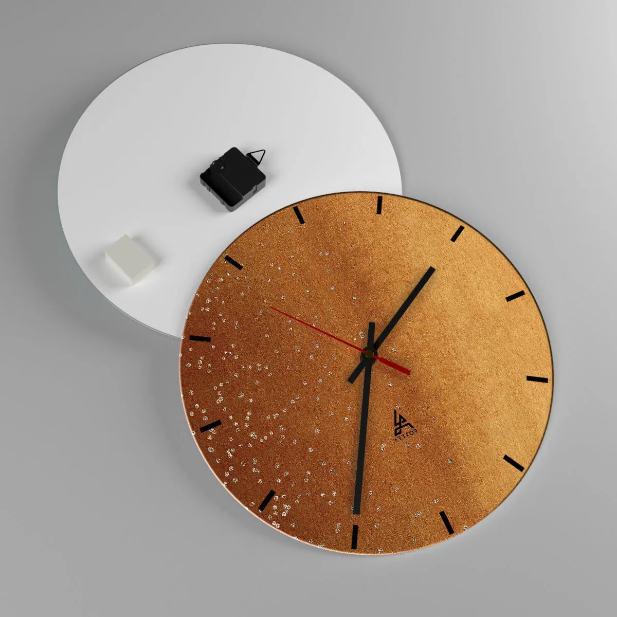 Wanduhr - Glasuhr - Die Geburt des Lichts - 40x40 cm