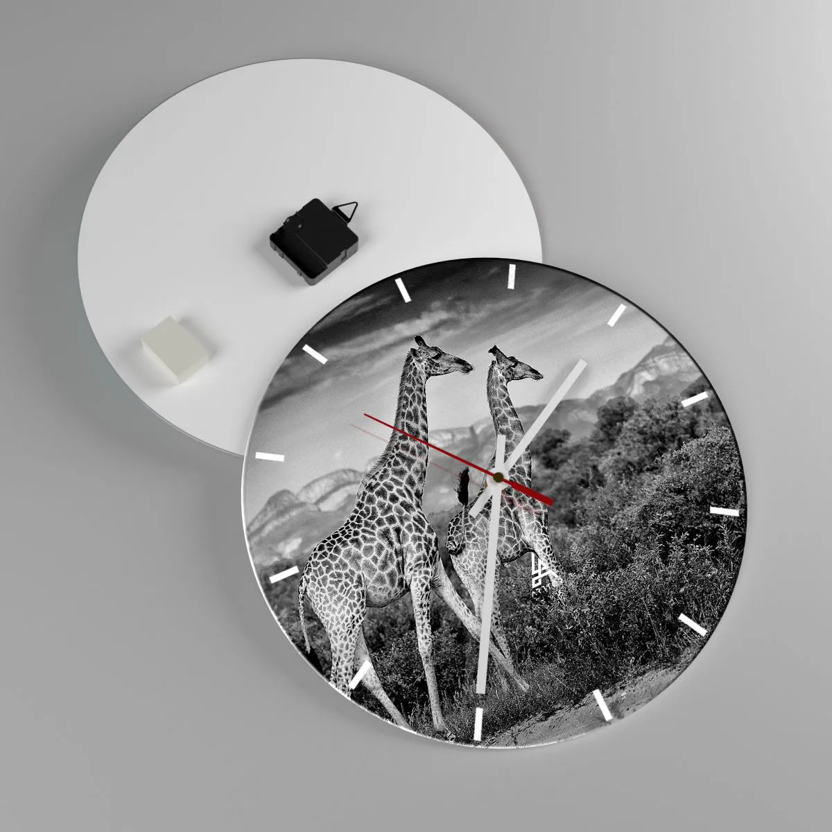 Wanduhr - Glasuhr - Hohe Sphären in Afrika - 40x40 cm