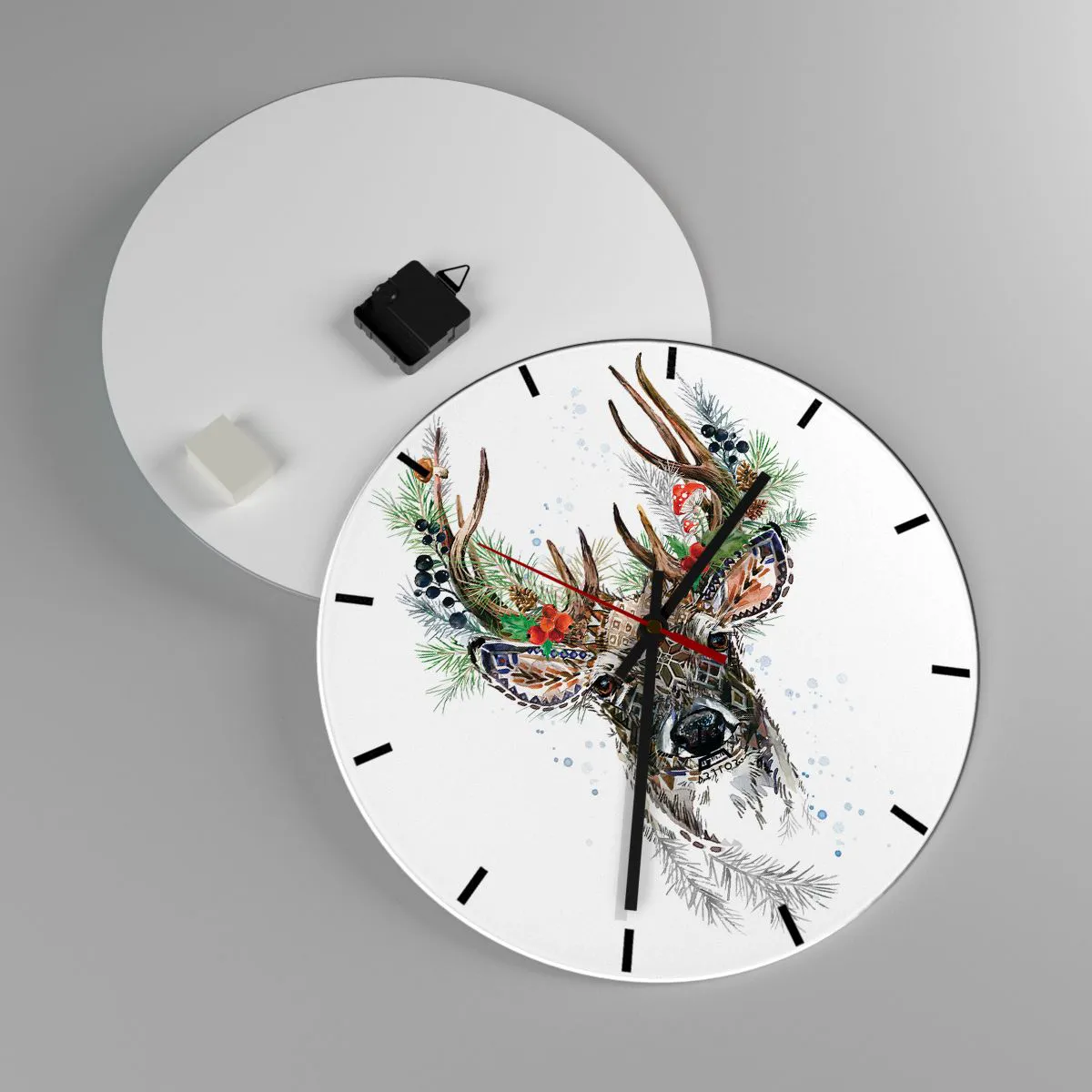 Wanduhr - Glasuhr - Im festlichen Gewand - 40x40 cm