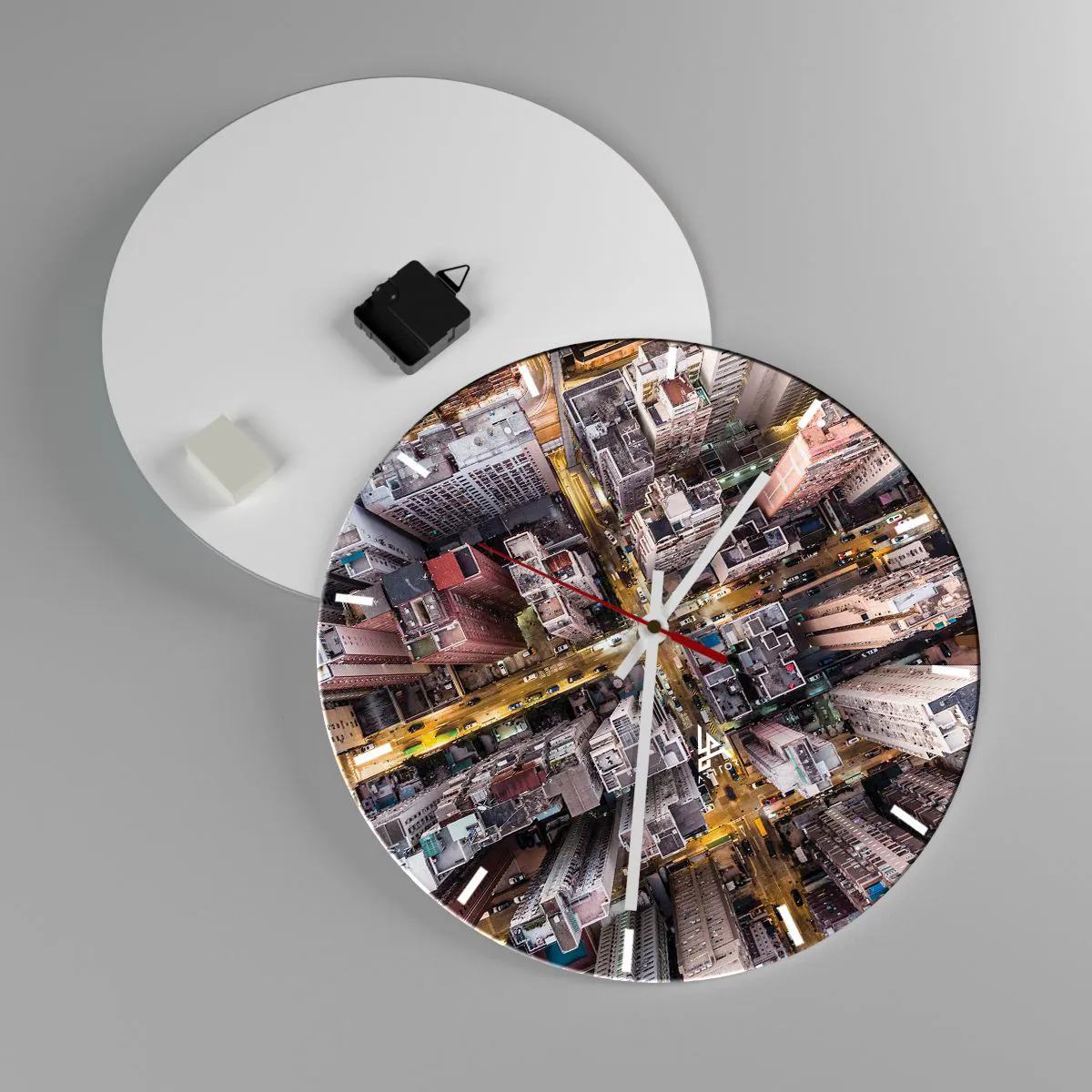 Nástenné hodiny - Pozdrav z Hongkongu - 40x40 cm