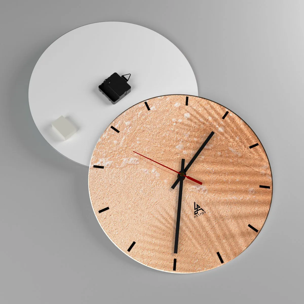 Relógio de parede - Relógio em vidro - A sombra de um verão quente - 40x40 cm