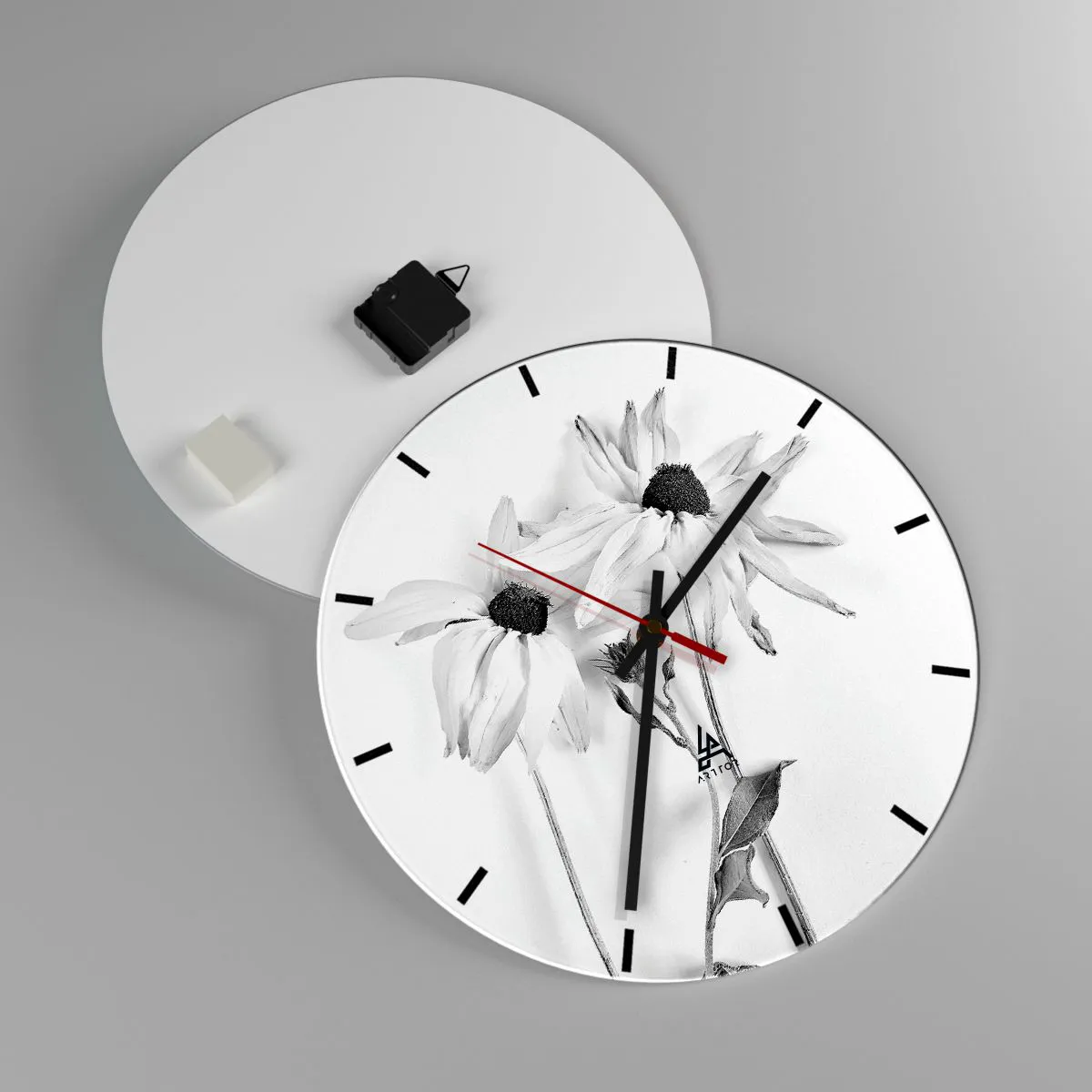 Horloge murale - Pendule murale - Personne ne souhaite être seul - 40x40 cm