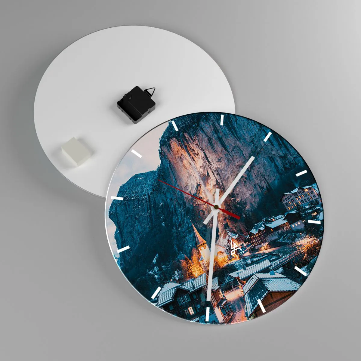 Nástenné hodiny - Svetlý duch zimy - 40x40 cm