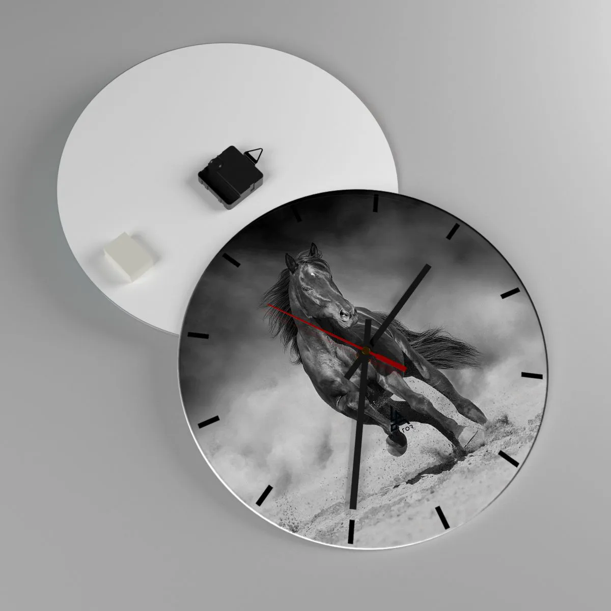 Relógio de parede - Relógio em vidro - Digno do próprio emir - 40x40 cm