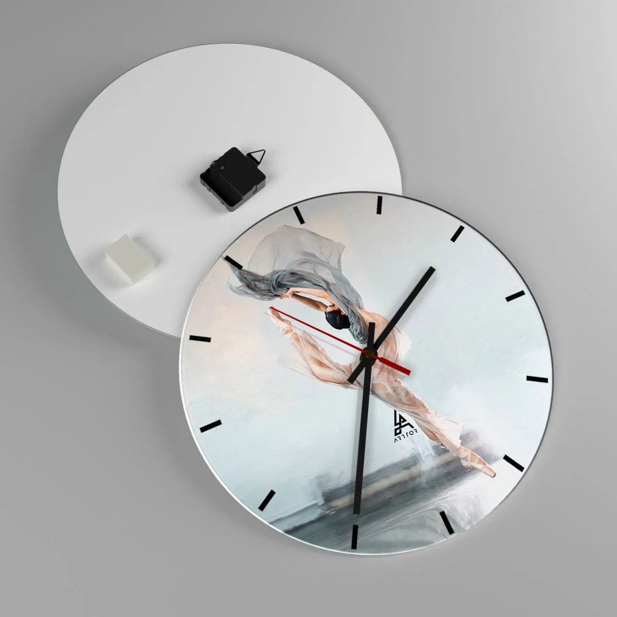 Ceas de perete - Ceas pe sticlă - În exaltare de dans - 40x40 cm
