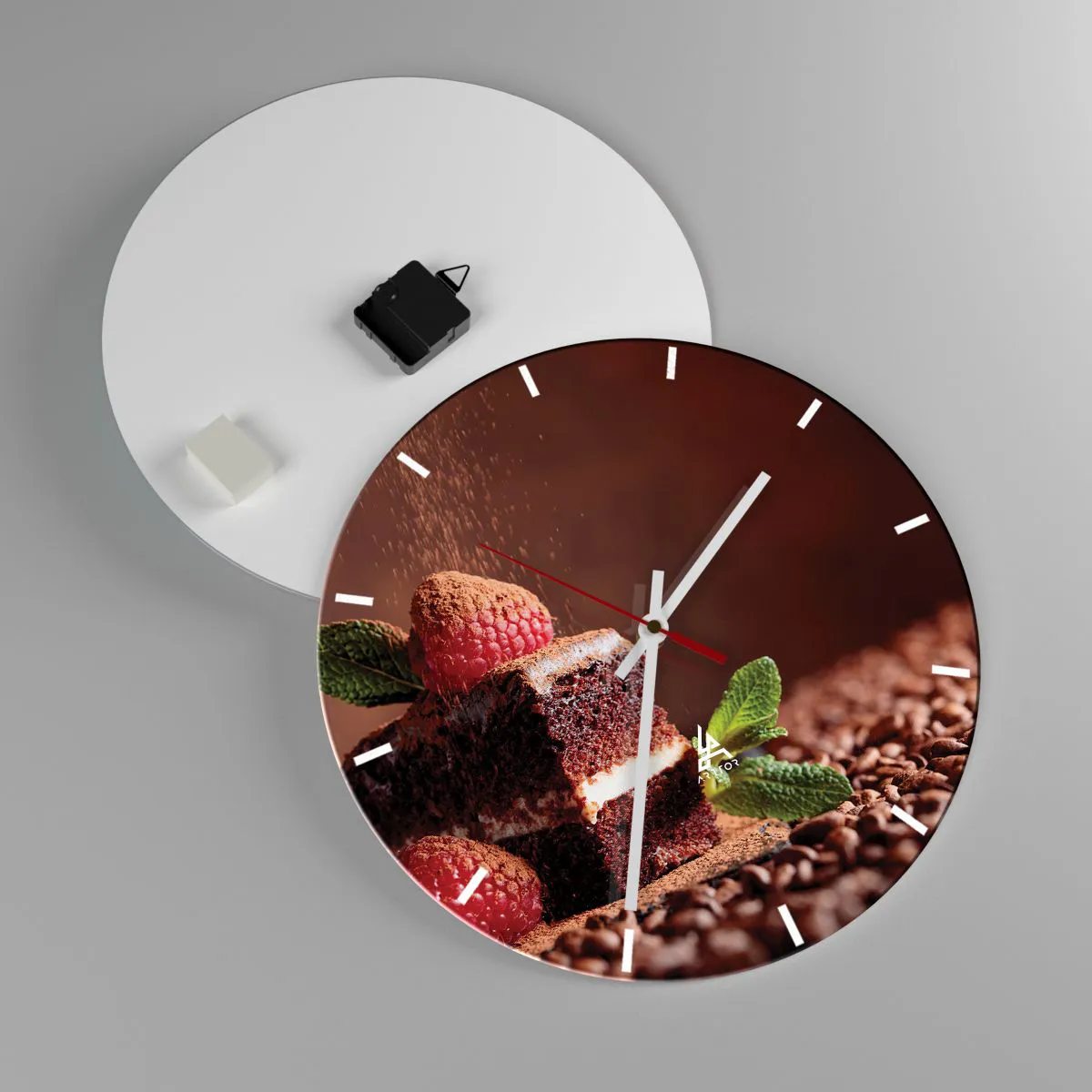 Wanduhr - Glasuhr - Das Leben ist süß - 40x40 cm