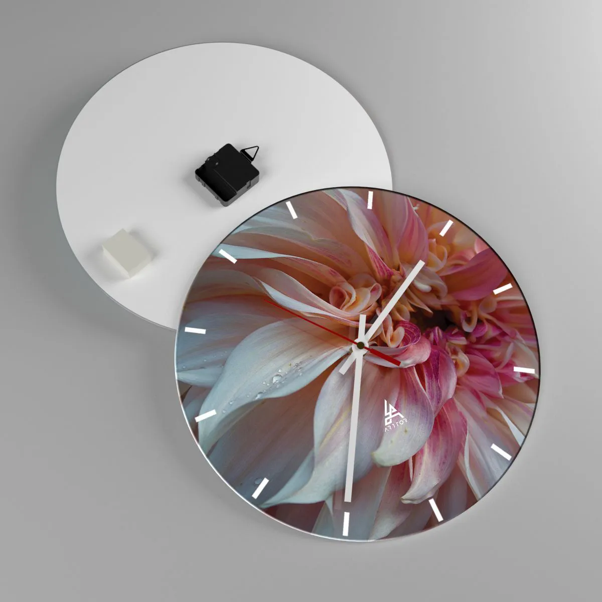 Zegar ścienny - Kwitnąca świeżość - 40x40 cm