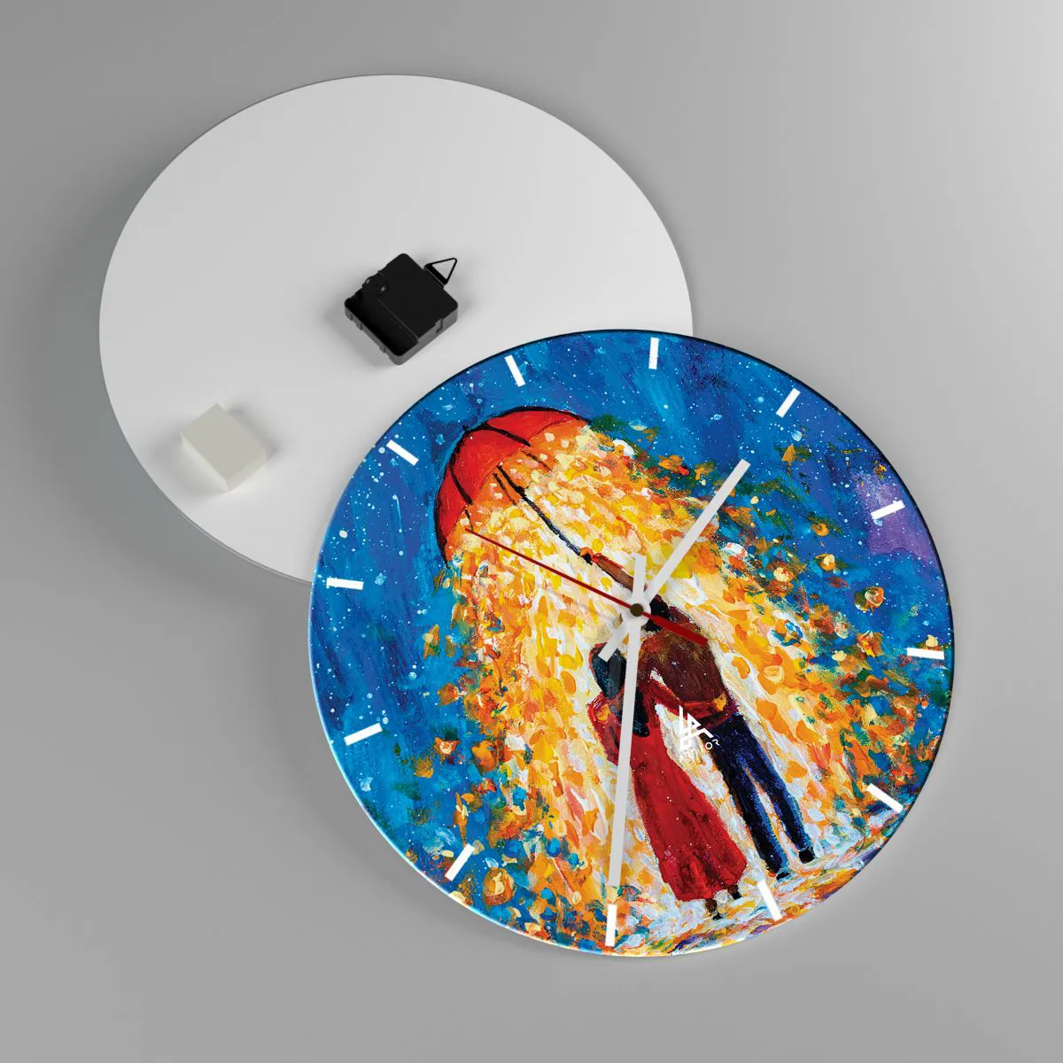 Ceas de perete - Ceas pe sticlă - Magia unei seri ploioase? - 40x40 cm