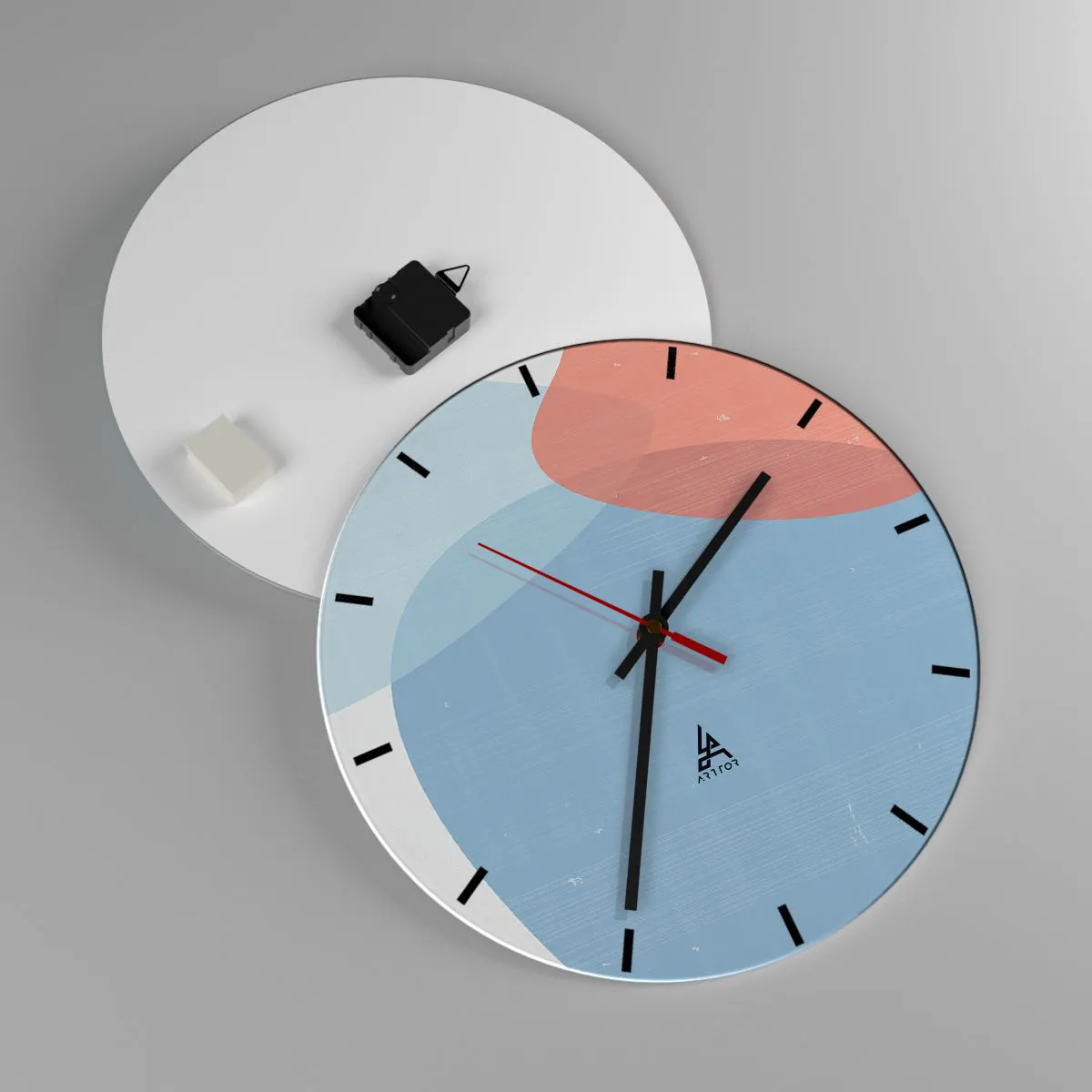 Orologio da parete - Orologio in Vetro - Legami pastello - 40x40 cm