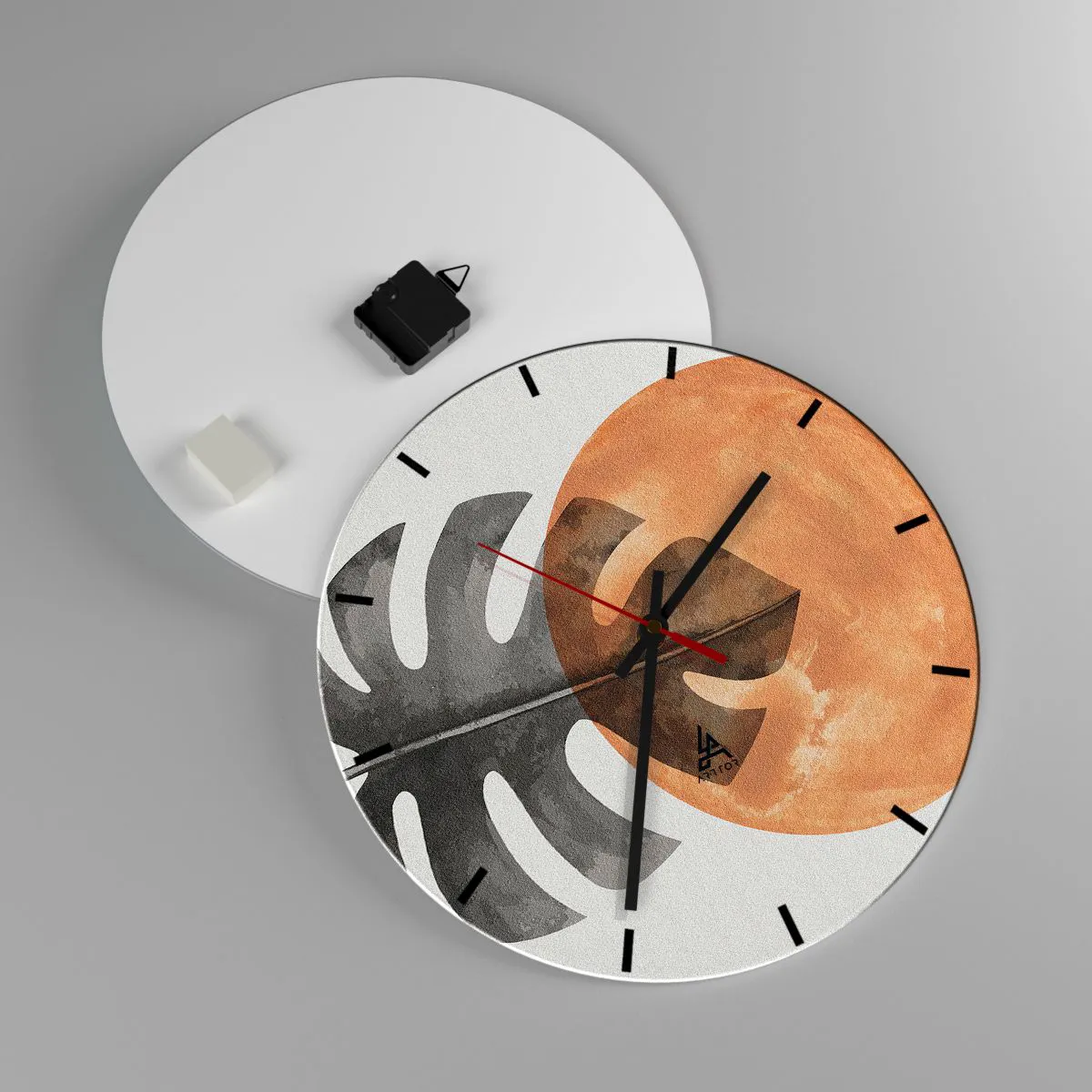 Ceas de perete - Ceas pe sticlă - Doar soarele - 40x40 cm