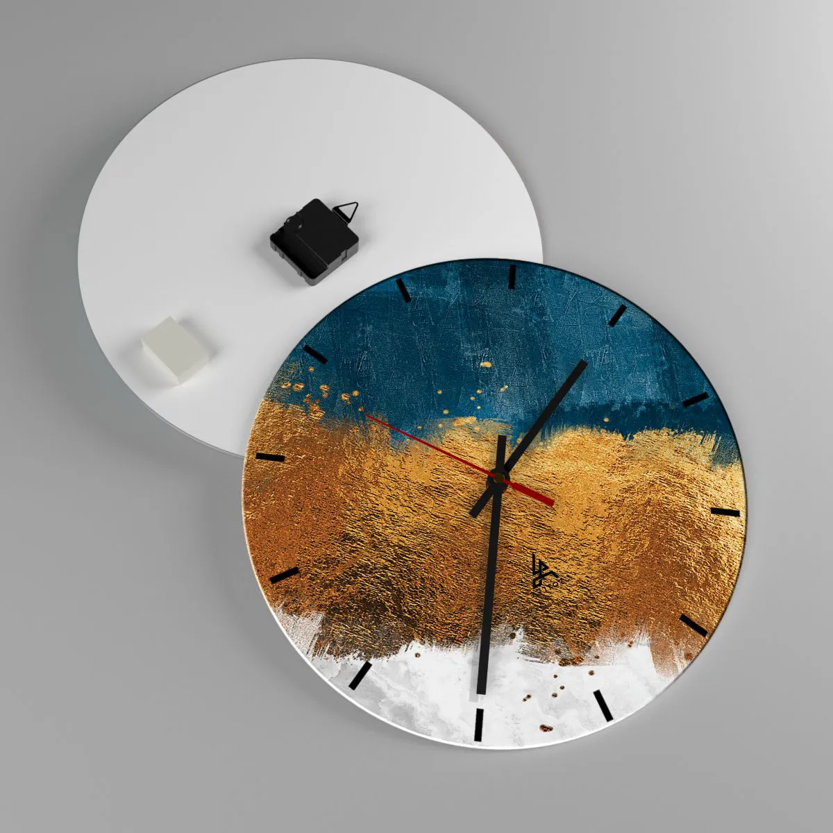 Ceas de perete - Ceas pe sticlă - Culorile verii - 40x40 cm