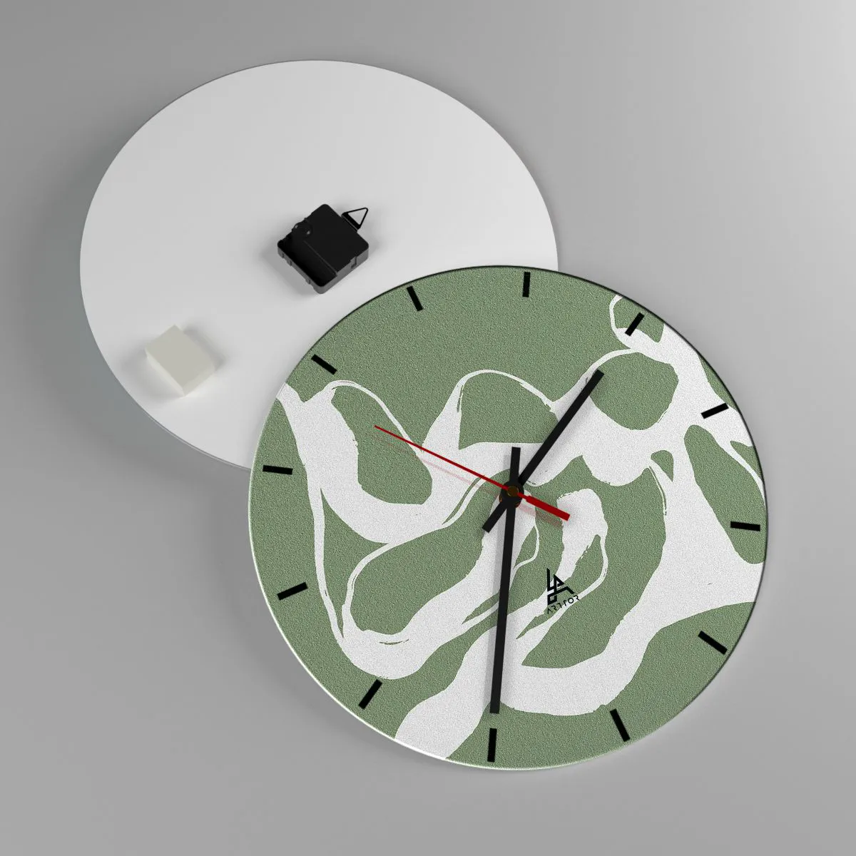 Ceas de perete - Ceas pe sticlă - Chemarea spațiului - 40x40 cm